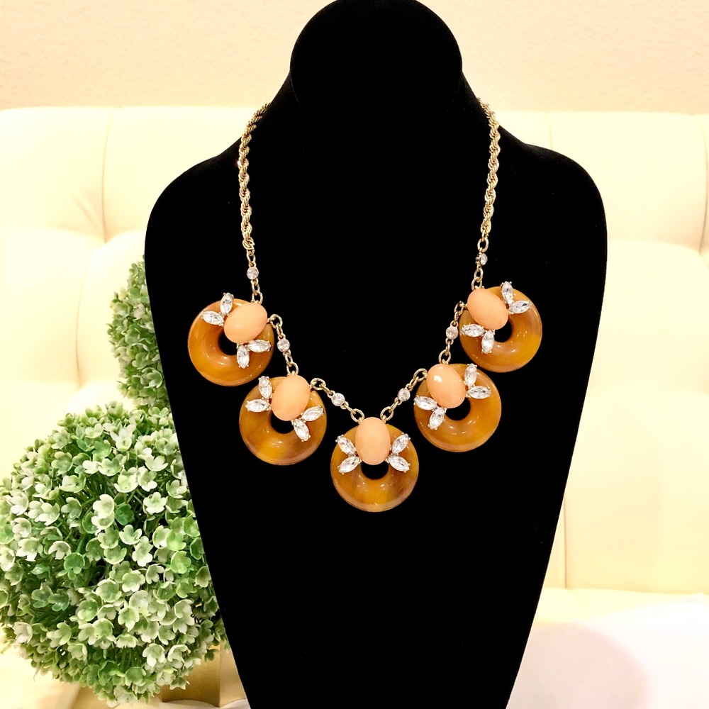 Nordrom Lee by Lee Angel Soleil Tortoise Frontal Necklace NWT 78